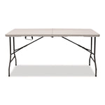 IndestrucTable Classic Bi-Folding Table, Rectangular, 60" x 30" x 29", Platinum