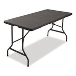 IndestrucTable Classic Bi-Folding Table, Rectangular, 60" x 30" x 29", Charcoal