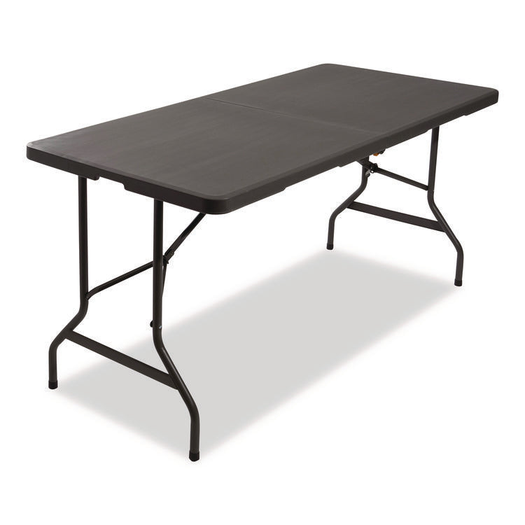 IndestrucTable Classic Bi-Folding Table, Rectangular, 60" x 30" x 29", Charcoal