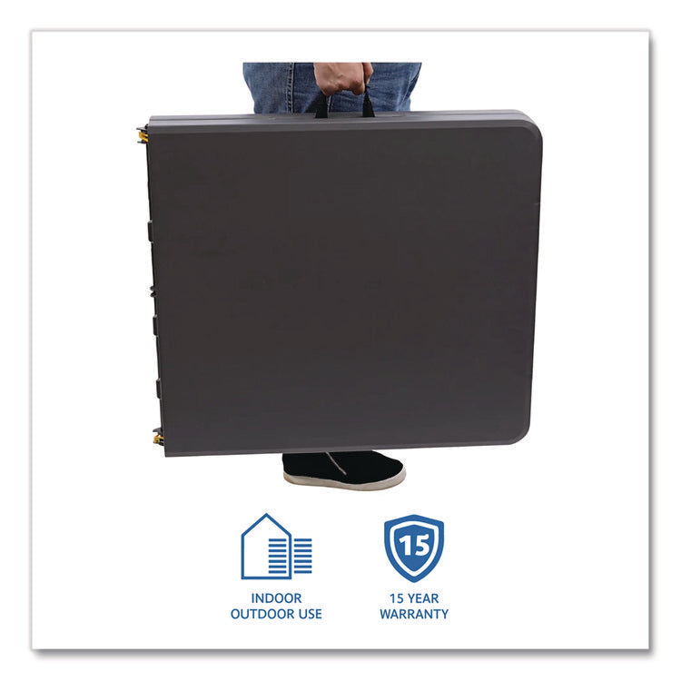 IndestrucTable Classic Bi-Folding Table, Rectangular, 60" x 30" x 29", Charcoal