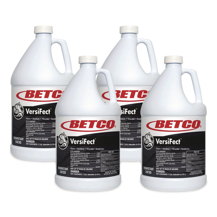 VersiFect Cleaner Disinfectant, Fresh Scent, 1 gal Bottle, 4/Carton