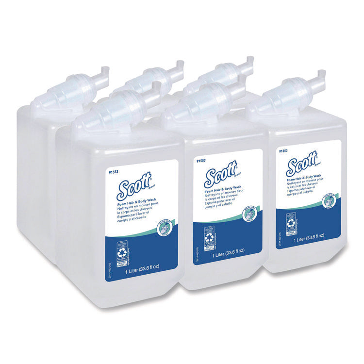 Pro Foam Hair and Body Wash, Floral Scent, 1,000 mL, 6/Carton