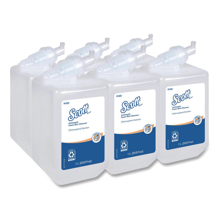 Antiseptic Foam Skin Cleanser Refill, Unscented, 1,000 mL, 6/Carton