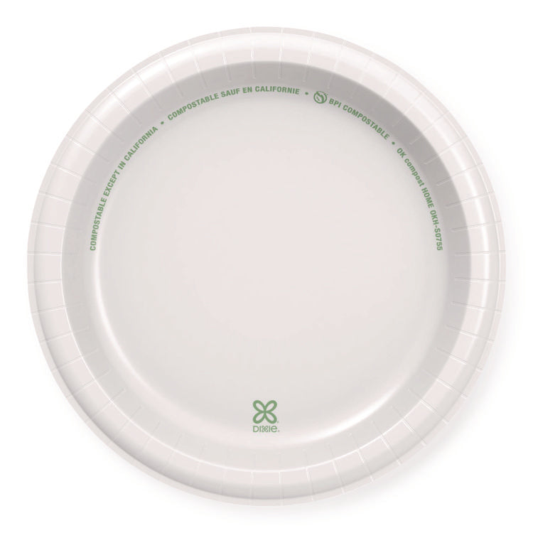 Paper Dinnerware, Plate, 8.5" dia, White, 125/Pack, 4/Carton