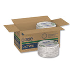 Pathways Soak-Proof Shield Mediumweight Paper Plates, WiseSize, 6.87" dia, Green/Burgundy, 500/Carton