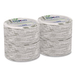 Pathways Soak-Proof Shield Mediumweight Paper Plates, Wisesize, 8.5" Dia, Green/burgundy, 125/pack, 4 Packs/carton