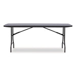 IndestrucTable Commercial Folding Table, Rectangular, 72" x 30" x 29", Charcoal Top, Charcoal Base/Legs