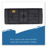 IndestrucTable Commercial Folding Table, Rectangular, 72" x 30" x 29", Charcoal Top, Charcoal Base/Legs