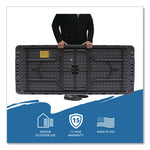 IndestrucTable Commercial Folding Table, Rectangular, 72" x 30" x 29", Charcoal Top, Charcoal Base/Legs