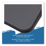 IndestrucTable Commercial Folding Table, Rectangular, 72" x 30" x 29", Charcoal Top, Charcoal Base/Legs