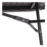 IndestrucTable Commercial Folding Table, Rectangular, 72" x 30" x 29", Charcoal Top, Charcoal Base/Legs