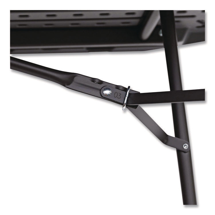 IndestrucTable Commercial Folding Table, Rectangular, 72" x 30" x 29", Charcoal Top, Charcoal Base/Legs