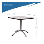 CafeWorks Cafe-Height Table, Square, 36" x 36" x 30", Gray/Silver