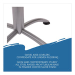 CafeWorks Cafe-Height Table, Square, 36" x 36" x 30", Gray/Silver