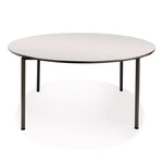 Maxx Legroom Wood Folding Table, Round, 60" x 29.5", Gray/Charcoal