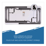 Maxx Legroom Wood Folding Table, Rectangular, 60" x 18" x 29.5", Gray/Charcoal