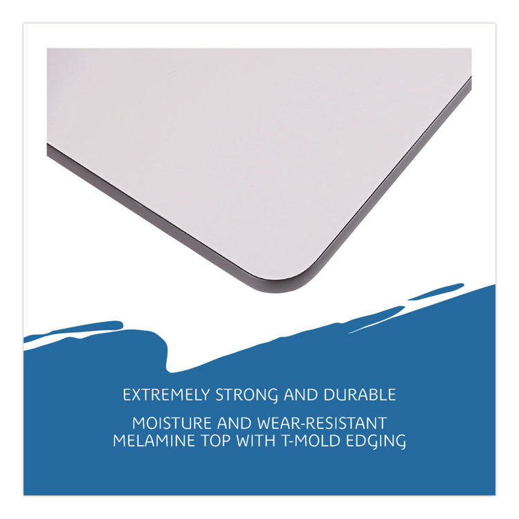 Maxx Legroom Wood Folding Table, Rectangular, 60" x 18" x 29.5", Gray/Charcoal