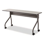 OfficeWorks Mobile Training Table, Rectangular, 60" x 18" x 29", Gray/Charcoal