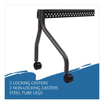 OfficeWorks Mobile Training Table, Rectangular, 60" x 18" x 29", Gray/Charcoal