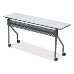 OfficeWorks Mobile Training Table, Rectangular, 60" x 18" x 29", Gray/Charcoal