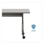 OfficeWorks Mobile Training Table, Rectangular, 72" x 18" x 29", Gray/Charcoal