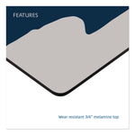 OfficeWorks Mobile Training Table, Rectangular, 72" x 18" x 29", Gray/Charcoal