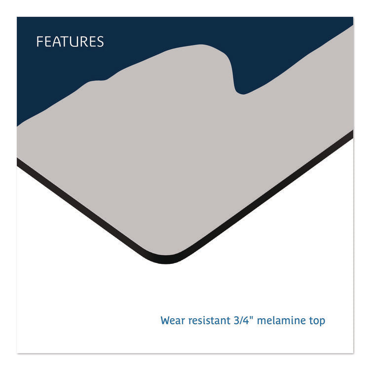 OfficeWorks Mobile Training Table, Rectangular, 72" x 18" x 29", Gray/Charcoal