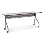 OfficeWorks Mobile Training Table, Rectangular, 72" x 18" x 29", Gray/Charcoal