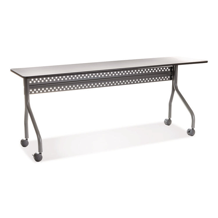 OfficeWorks Mobile Training Table, Rectangular, 72" x 18" x 29", Gray/Charcoal
