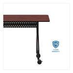 OfficeWorks Mobile Training Table, Rectangular, 72" x 18" x 29", Mahogany/Black