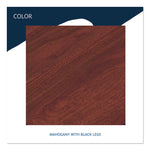 OfficeWorks Mobile Training Table, Rectangular, 72" x 18" x 29", Mahogany/Black