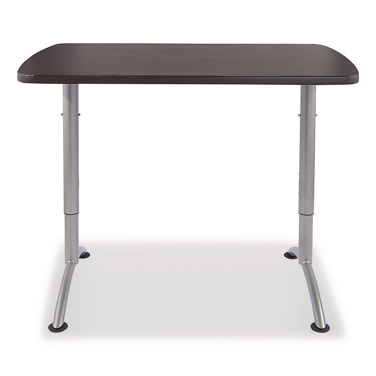 ARC Adjustable-Height Table, Rectangular, 60" x 30" x 30" to 42", Graphite/Silver