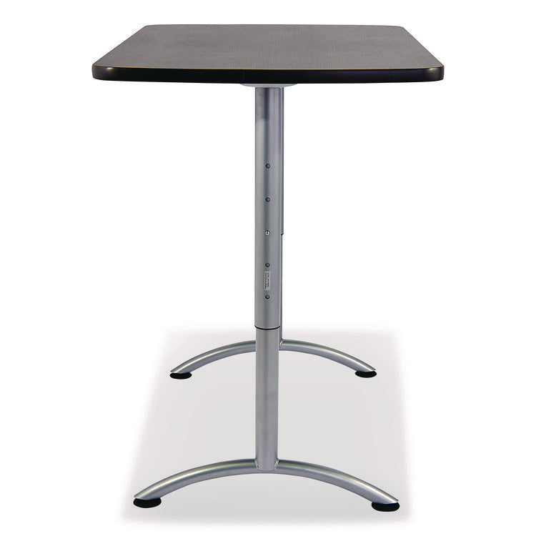 ARC Adjustable-Height Table, Rectangular, 60" x 30" x 30" to 42", Graphite/Silver