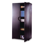 Rough n Ready Storage Cabinet, Four-Shelf, 36w x 22d x 72h, Black