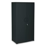 Rough n Ready Storage Cabinet, Four-Shelf, 36w x 22d x 72h, Black