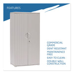 Rough n Ready Storage Cabinet, Four-Shelf, 36w x 22d x 72h, Platinum