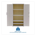 Rough n Ready Storage Cabinet, Four-Shelf, 36w x 22d x 72h, Platinum