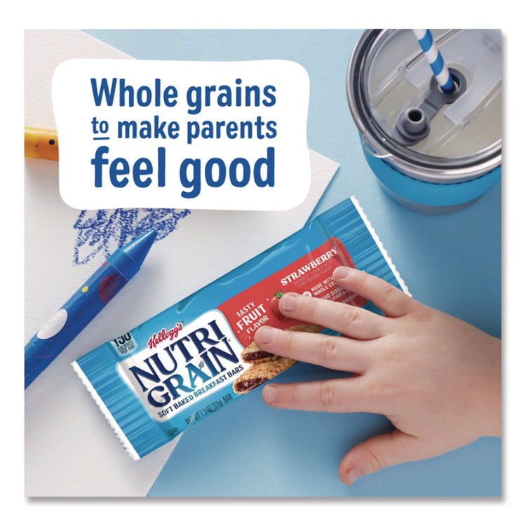 Nutri-Grain Soft Baked Breakfast Bars, Strawberry, Indv Wrapped 1.3 Oz Bar, 16/box