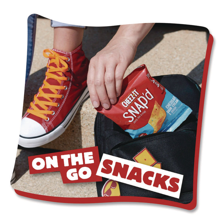 Cheez-It Snap'd Crackers, Cheddar Sour Cream And Onion, 2.2 Oz Pouch, 6/pack