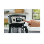 12-Cup Programmable Coffee Maker, Black/Stainless Steel