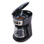 12-Cup Programmable Coffee Maker, Black/Stainless Steel