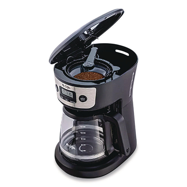 12-Cup Programmable Coffee Maker, Black/Stainless Steel