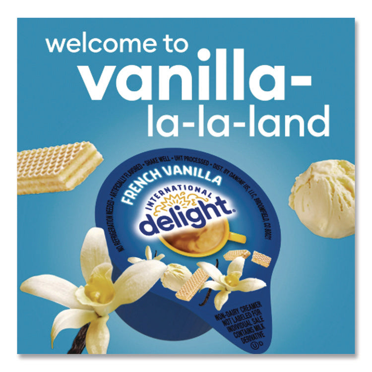 Flavored Liquid Non-Dairy Coffee Creamer, French Vanilla, 0.44 oz Mini Cups, 24/Box