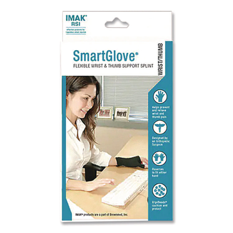 SmartGlove with Thumb Support, Small, Fits Left Hand/Right Hand, Black