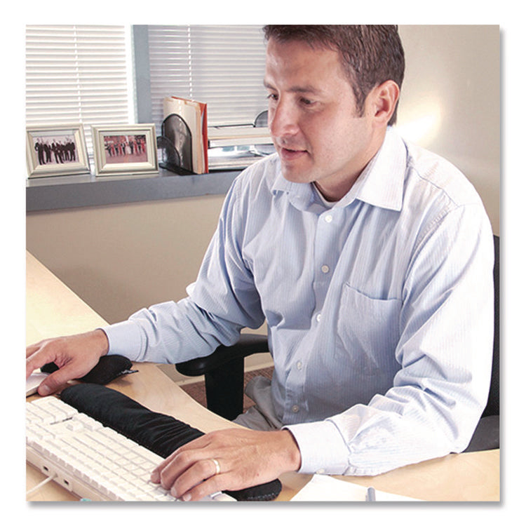Nonskid Keyboard Wrist Cushion, 15.75 x 10, Black