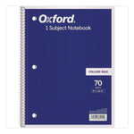 Coil-Lock Wirebound Notebook, 3-Hole Punch, Medium/College Rule, Randomly Assorted Cover Color, (70) 10.5 x 8 Sheets