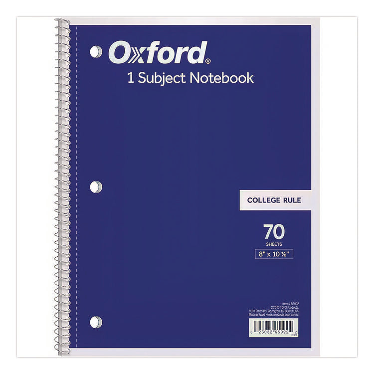 Coil-Lock Wirebound Notebook, 3-Hole Punch, Medium/College Rule, Randomly Assorted Cover Color, (70) 10.5 x 8 Sheets