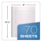 Coil-Lock Wirebound Notebook, 3-Hole Punch, Medium/College Rule, Randomly Assorted Cover Color, (70) 10.5 x 8 Sheets