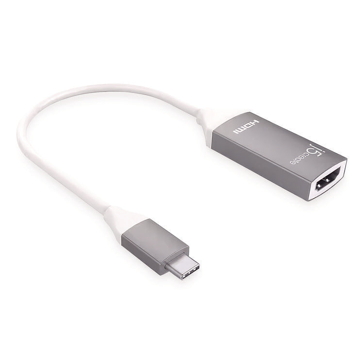 USB-C to HDMI Adapter, 5.71", Silver/White