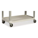 Xtra Utility Cart with Open Sides, Plastic, 3 Shelves, 300 lb Capacity, 40.63" x 20" x 37.81", Off-White